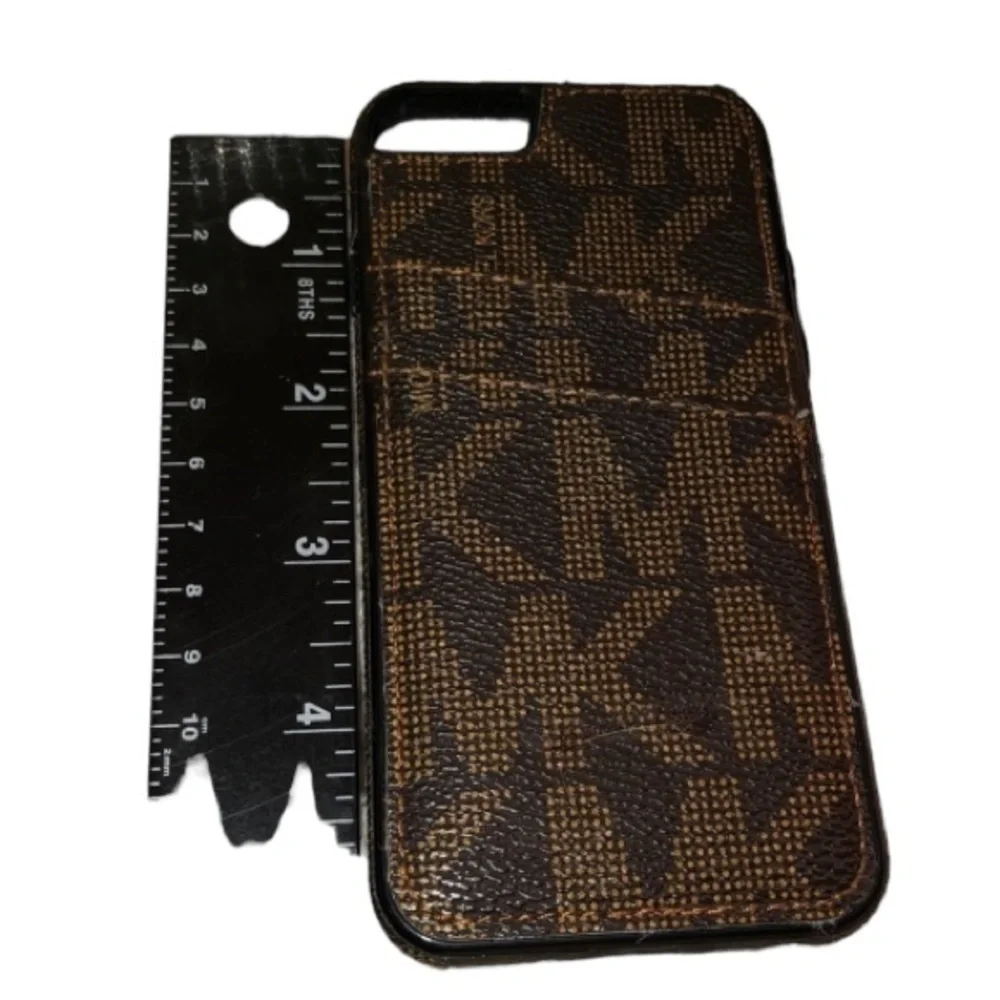 Micheal Kors brown authentic monogram IPHONE case IPhone 7 Will fit 6,6S